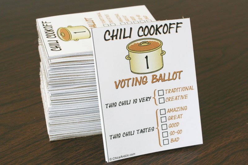 How To Host A Chili Cook Off Party Chica And Jo Award Ideas