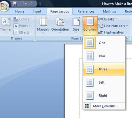 How To Make A Brochure In MS Word 2007 Printaholic Com