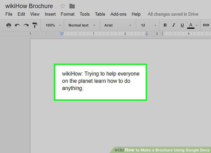 How To Make A Brochure Using Google Docs WikiHow On Drive