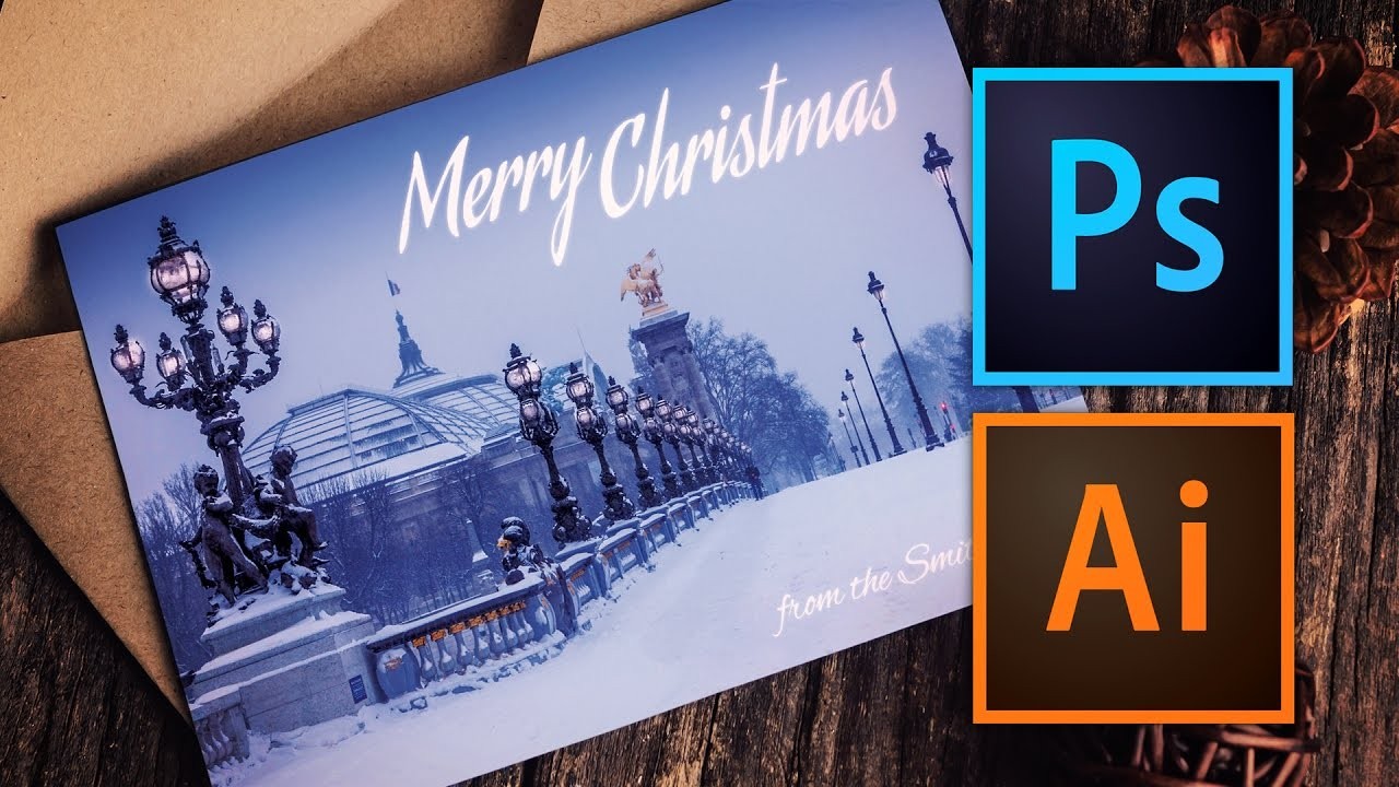 How To Make A Christmas Card With Photoshop Or Illustrator YouTube Ideas