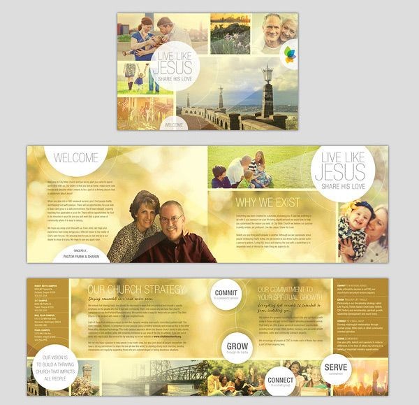 How To Make A Church Brochure 3 Reference Pinterest