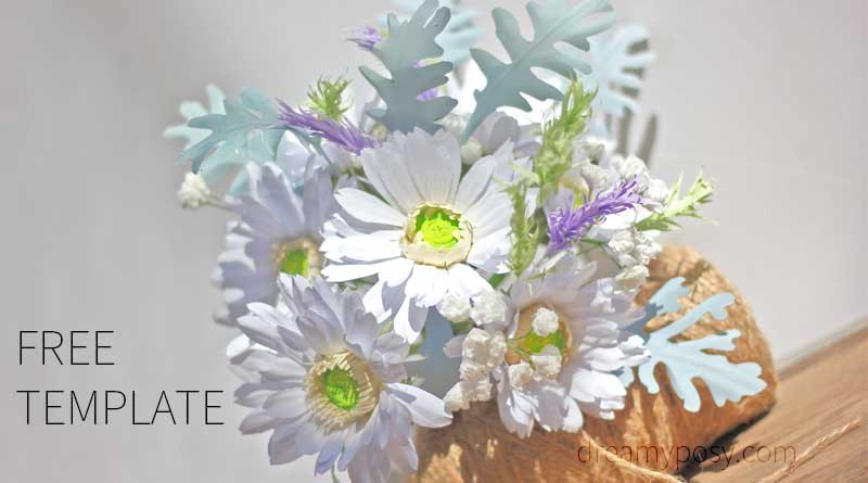 How To Make Gerbera Paper Bouquet From Copier FREE Template Daisy