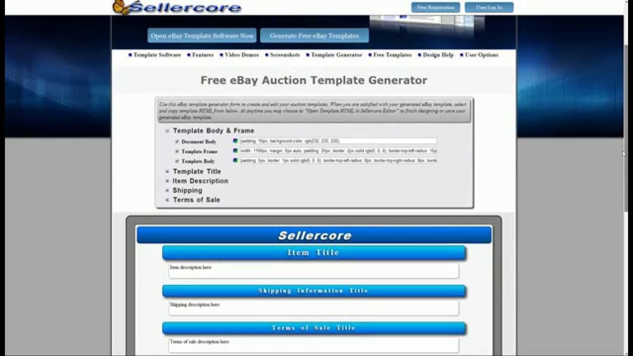 How To Make Money On EBay Using Free Generator For HTML Templates Ebay Html