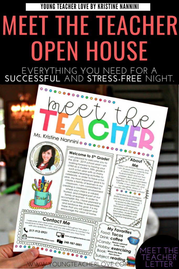 How To Plan Your Meet The Teacher Open House Night Young Love Free Template