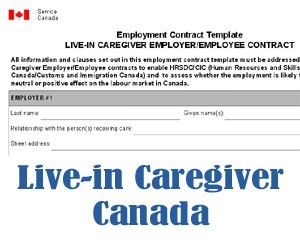 How To Write Employment Contract For Live In Caregivers Canada Caregiver Form