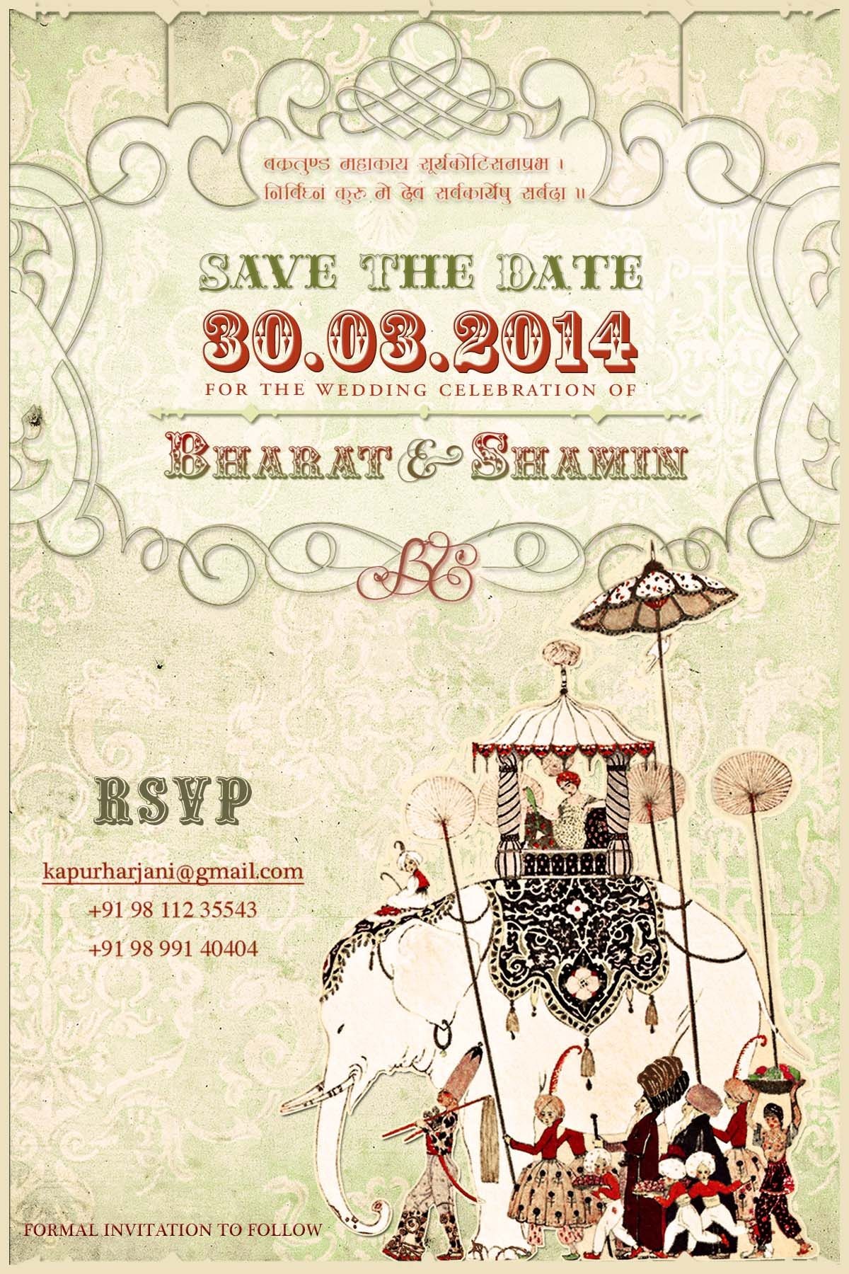 Indian Wedding Save The Date Invites My Work Pinterest Free