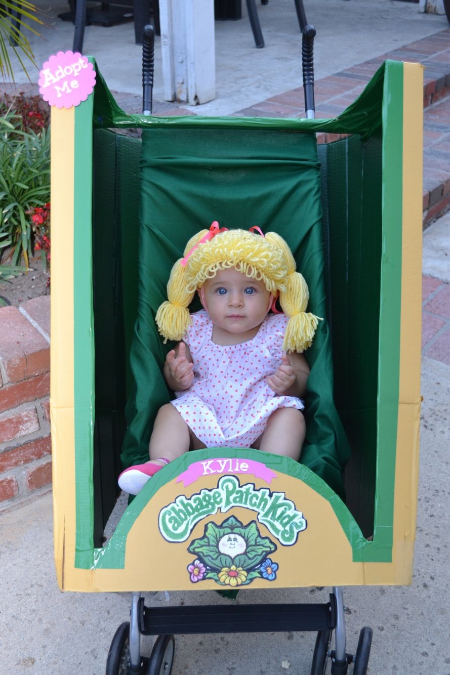 Infant Girl DIY Cabbage Patch Kid Halloween Costume Made From