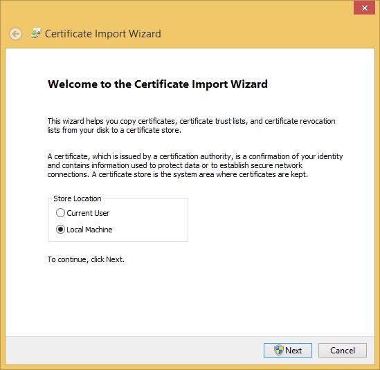 Installing The InCommon And UserTrust Certificates Windows Confirmation Download