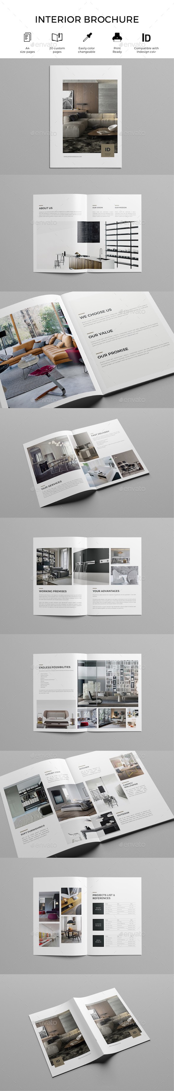 Interior Design Brochure Template By Tontuz GraphicRiver