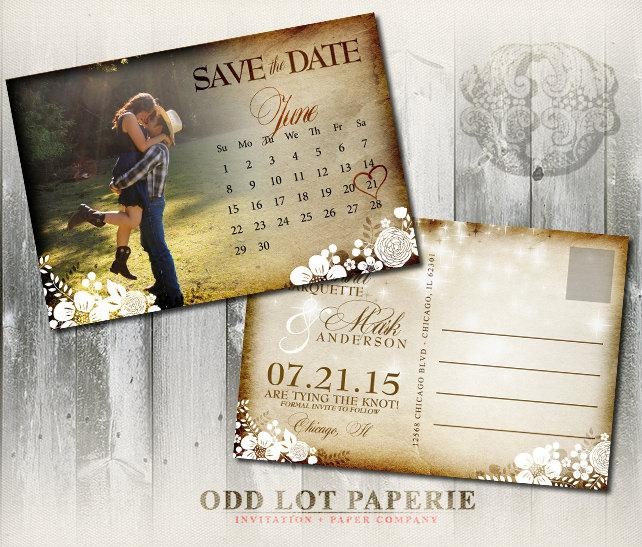 Invitation Printable Rustic Save The Date Postcard 2461381 Weddbook Postcards