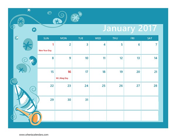 January 2017 Calendar Word Archives Free Printable 2018 Download