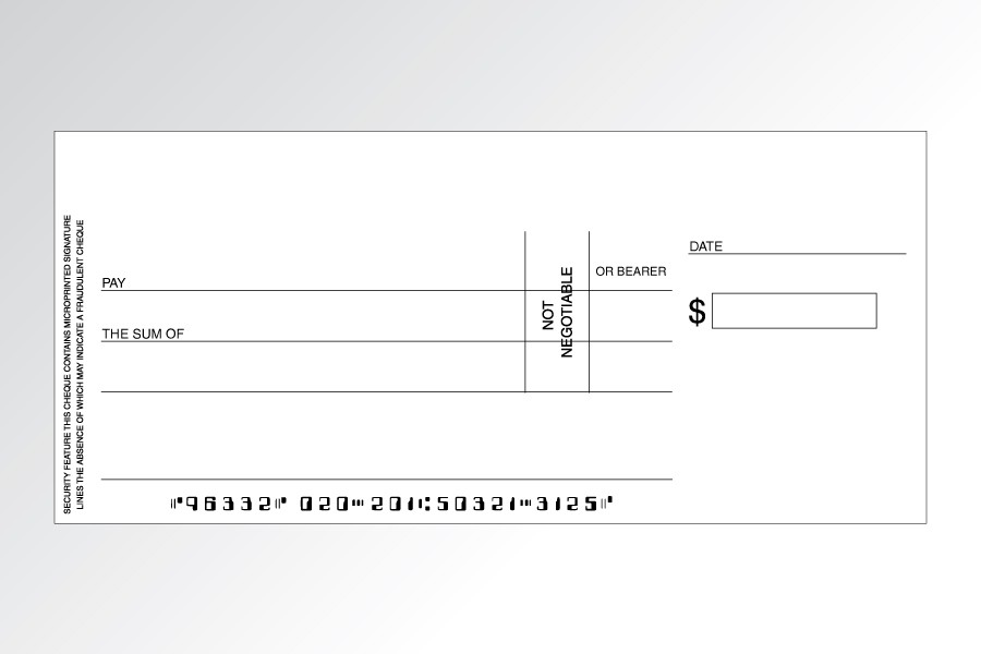 Large Blank Cheque Template Presentation