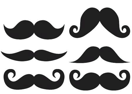 Large Mustache Template Outline Printable