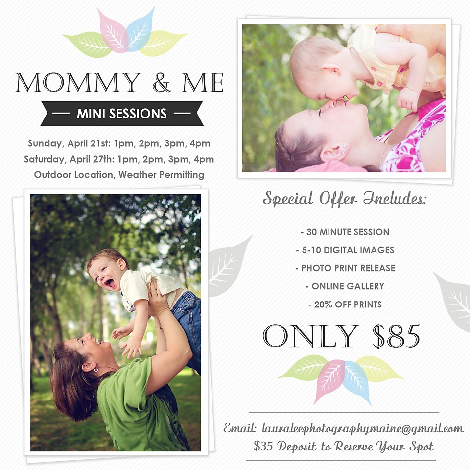 Laura Lee Photography Win A FREE Mommy Me Mini Session And Template
