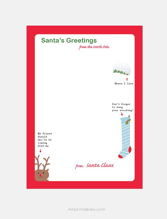 Letter From Santa Mr Printables Free Personalized Printable Letters