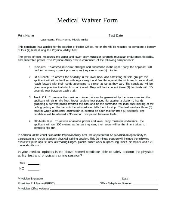 Liability Waiver Template Yoga Form Example Sample General Release