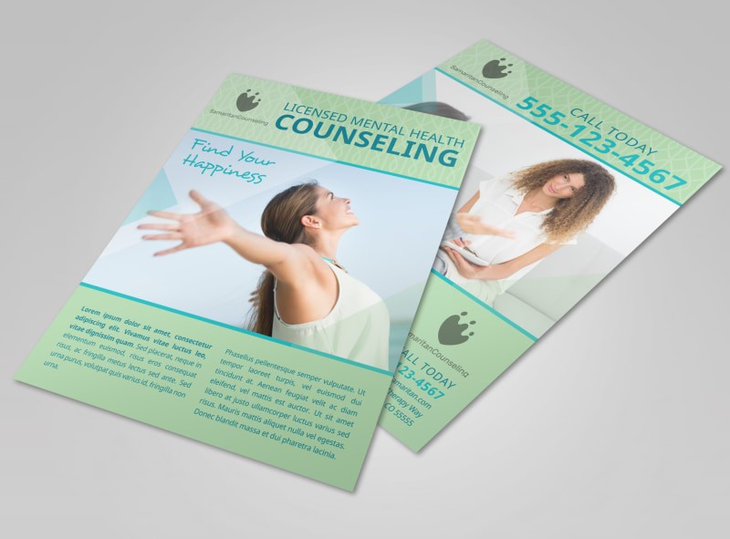 Licensed Mental Health Counseling Flyer Template MyCreativeShop