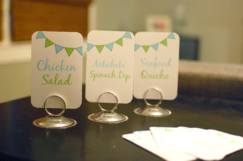Lime And Aqua Baby Shower Le Finale The Artful Abode Food Tags