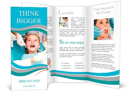 Little Girl Sitting In The Dentists Office Brochure Template Doctor S