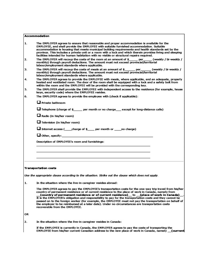 Live In Caregiver Contract Form Ibov Jonathandedecker Com Template