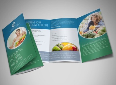 Live Well Nutrition Consultation Tri Fold Brochure Template