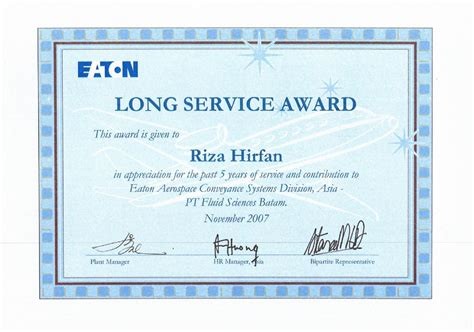 Long Service Certificate Template Sample Zrom Tk