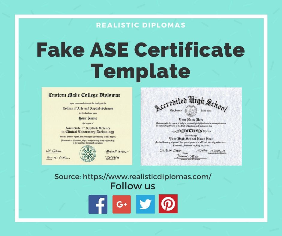 Looking To Buy A Fake ASE Certificate Template Online Gain Better Ase
