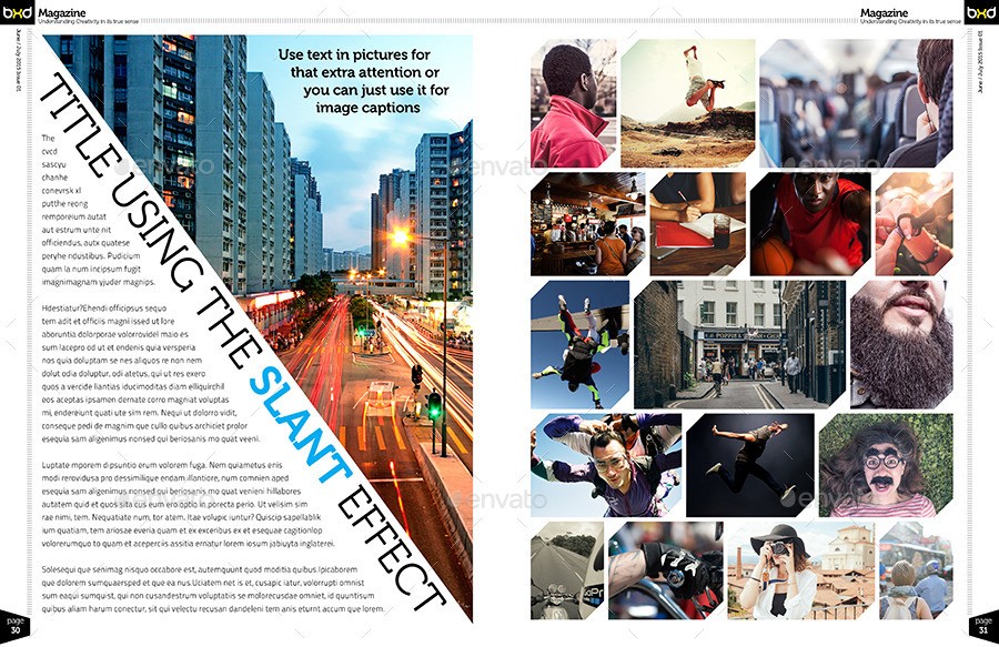 Magazine Template Bundle InDesign Layout V3 By BoxedCreative Photo Collage Indesign