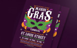 Mardi Gras Flyer Template Background