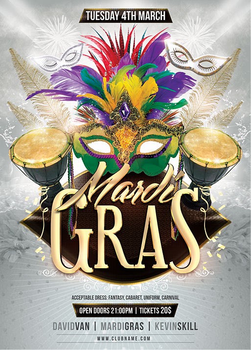 Mardi Gras Flyer Template You Can DOWNLOAD The PSD File He Flickr