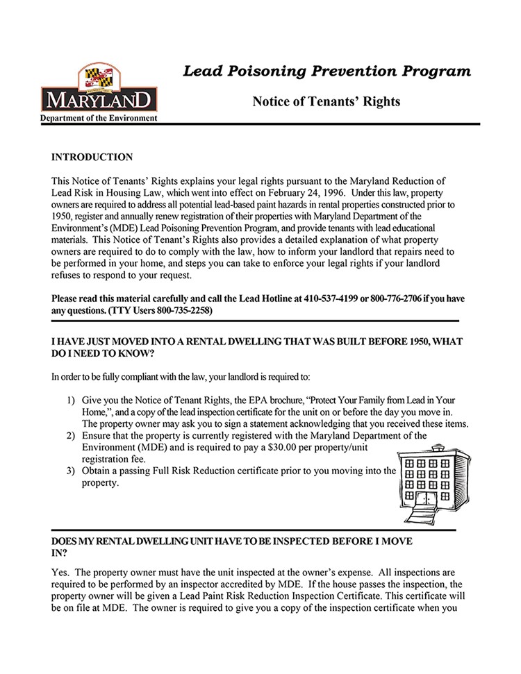 Maryland Lease Agreement Template Landlord Rental Forms Real Estate Ezlandlordforms Residential