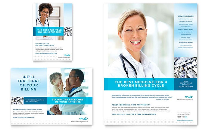 Medical Billing Coding Flyer Ad Template Design
