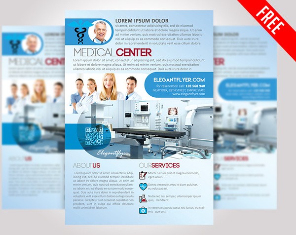 Medical Center Free Psd Flyer Template In Photoshop Brochure Download