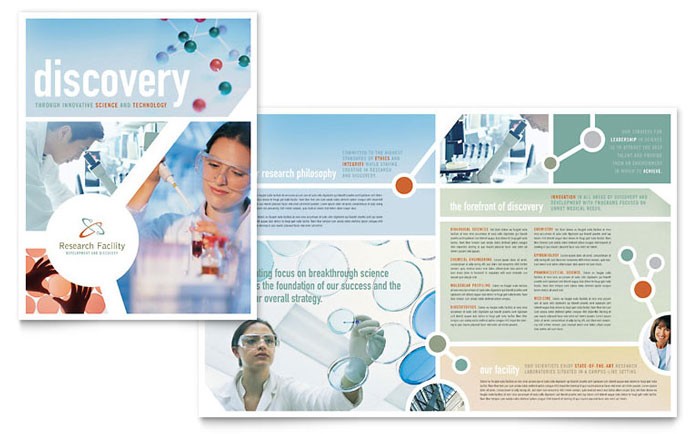 Medical Research Brochure Template Design Science