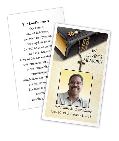 Memorial Prayer Cards Funeral Card