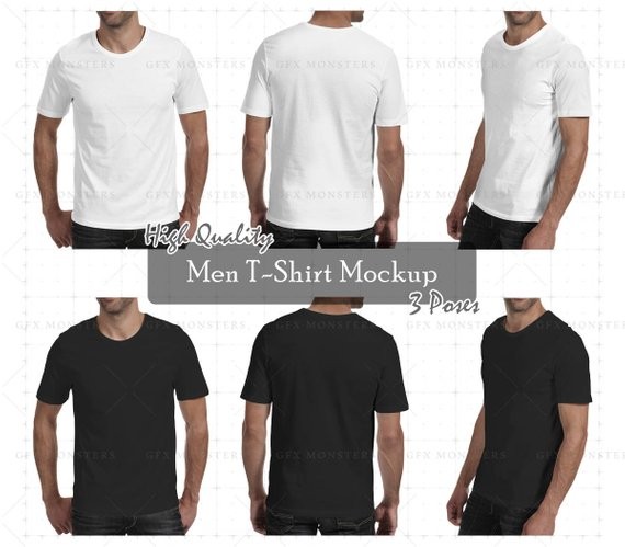 Men Tshirt Mockup PNG PSD Front Back Perspective Etsy T Shirt And Psd