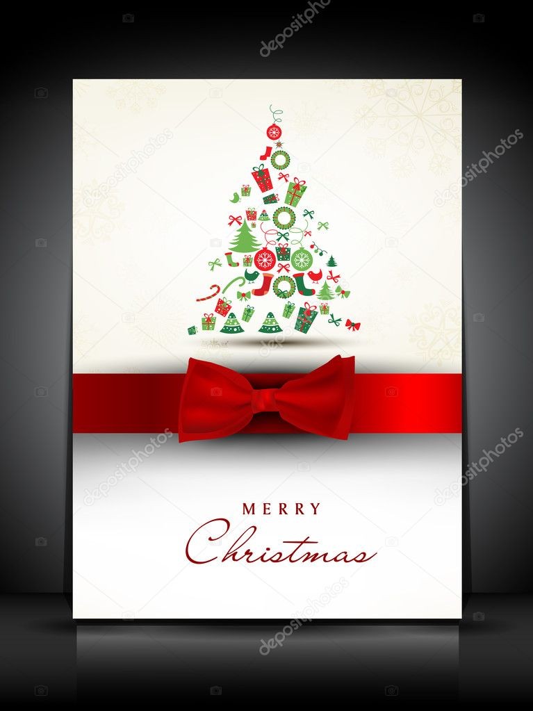 Merry Christmas Greeting Card EPS 10 Stock Vector Eps