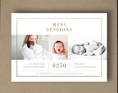 Mini Session Templates For Photoshop Wedding Pricing Flyer Free