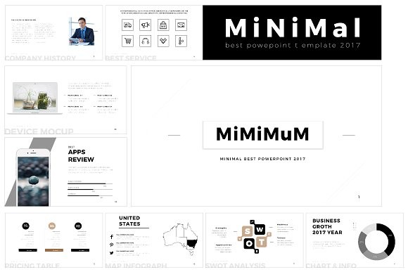 Minimal Minimum Powerpoint Template Presentation Templates