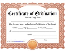 Ministry Of The Gospel Templates Free Printable Certificate Minister License Template