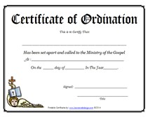 Ministry Of The Gospel Templates Free Printable Certificate Ordination Example
