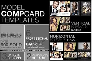 Model Comp Card Template Photos Graphics Fonts Themes Templates Z