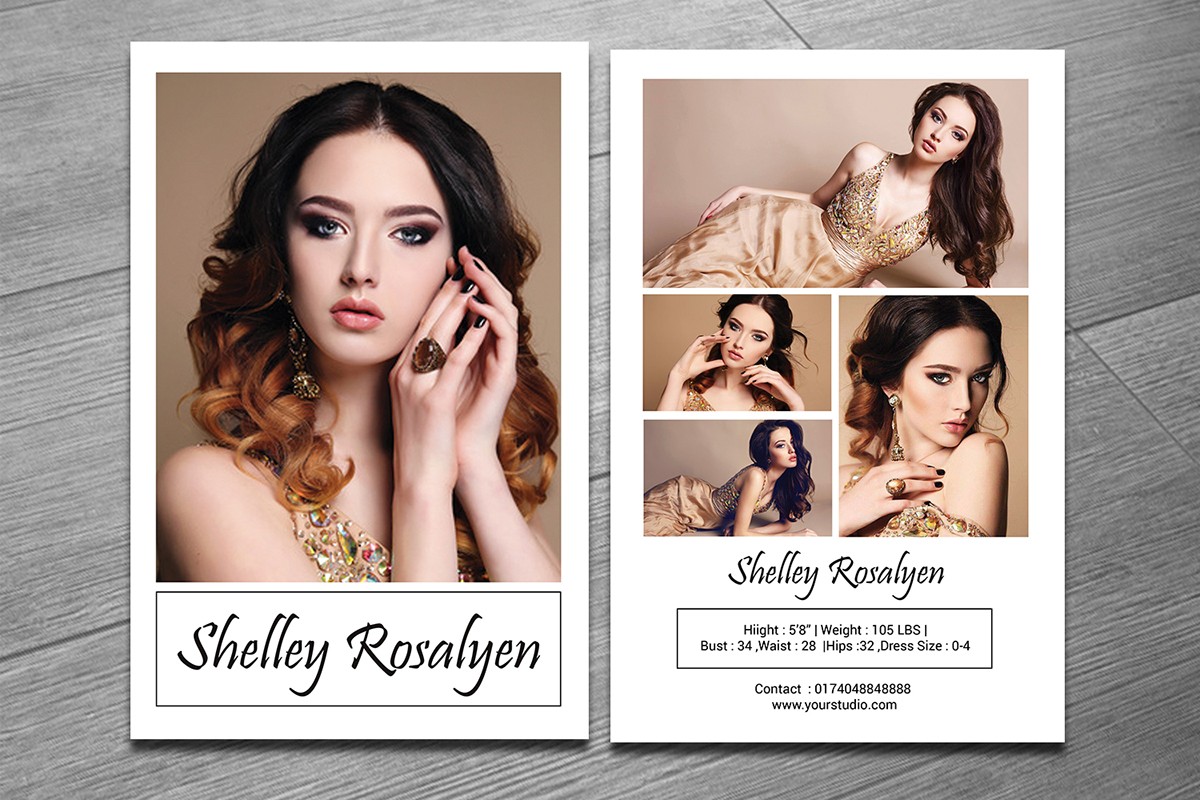 Modeling Comp Card Template On Behance Zed