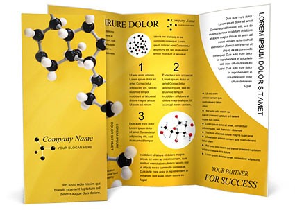 Molecular Model Brochure Template Design ID 0000000219 Science