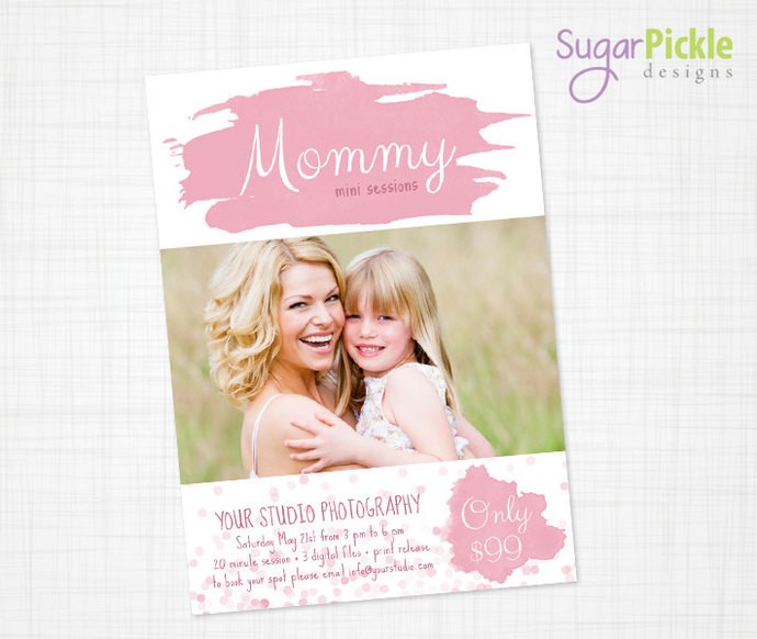 Mommy And Me Mini Session Template By SugarPickle Designs On Zibbet Free