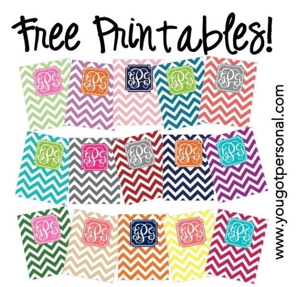 Monogram Lilly Printable Add Your Own Initials Desktop Background Free