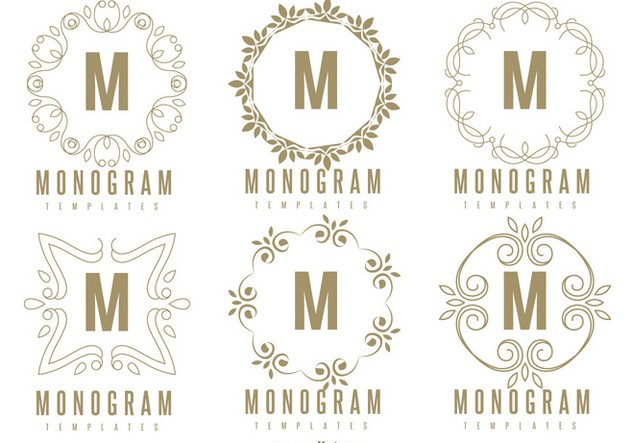 Monogram Template Set Free Vector Download 362097 CannyPic
