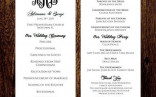 Monogram Wedding Program Template Tea Length Editable DIY You Edit Free Templates