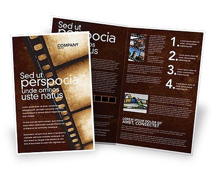 Movie Strip Brochure Template Design And Layout Download Now 03652 Film