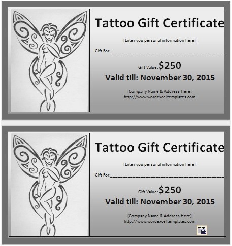 Ms Office Certificate Template New Printable Tattoo Gift